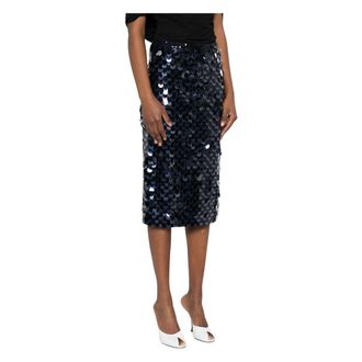 P.A.R.O.S.H. P.a.r.o.s.h., Dames, Rokken, Blauw, Maat: S Polyamide