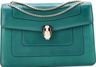 Bulgari Serpenti Forever Square Shoulder Bag Leather Medium