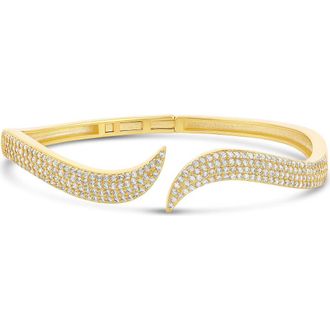 SHYMI Pav&eacute; Curl Cuff Bracelet in Gold at Nordstrom
