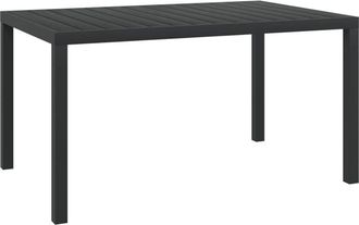 vidaXL Vidaxl - Garden Table Black 150x90x74 cm Aluminium and wpc
