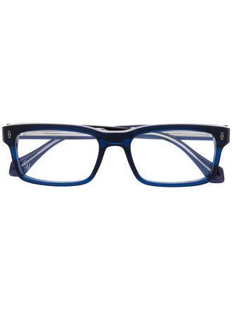 Cartier C D&egrave;cor rectangle-frame glasses - Blue