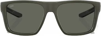 Costa Lido Polarized Grey Glass Square Mens Sunglasses 6S9104 910415 57