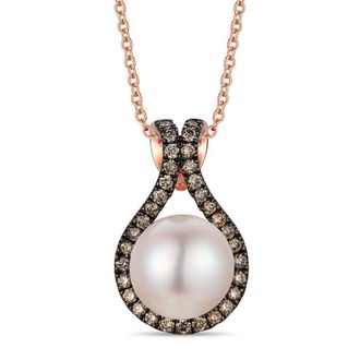 Le Vian Ladies Wisdon Pearls Necklaces set in 14K Strawberry Gold