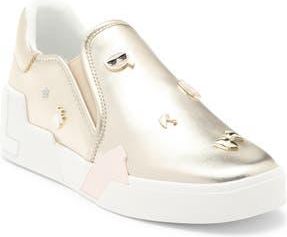 Karl Lagerfeld Maude Slip On Sneaker in White Gold at Nordstrom Rack, Size 9.5
