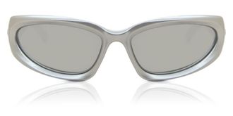Balenciaga BB0157S 004 Mens Sunglasses Silver Size 65