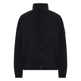 Stone Island Zip-throughs, male, Black, Size: 2XL Lightweight Track Jacket