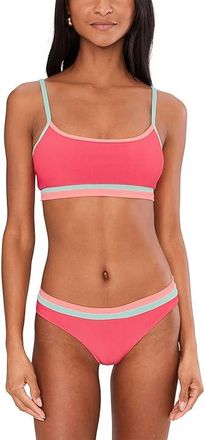 Beach Riot Val Top Womens Clothing Guava Jelly Colorblock : XL, Polyester/Spandex