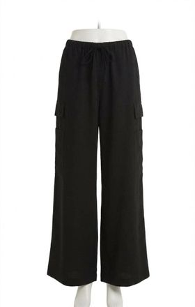 Z Supply Renegade Wide Leg Cargo Pants In Black