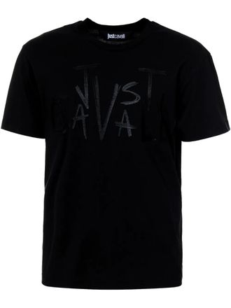 Tシャツ・カットソー JUST CAVALLI Men T-shirt Black 77OAHG01CJ318 899 Just Cavalli logo-print Cotton T-shirt | Black | FARFETCH
