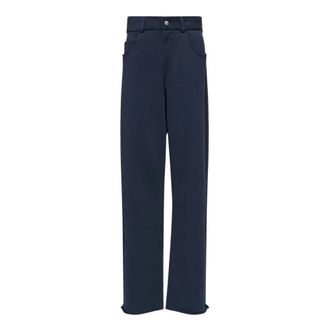 Maison Margiela Broeken, Dames, Blauw, S, Straight Broeken