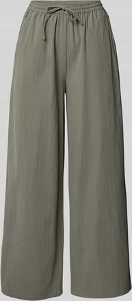 Soyaconcept Wide Leg Stoffhose mit verk&uuml;rztem Schnitt Modell CISSIE in Schilf, Gr&ouml;&szlig;e XS