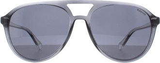 Polaroid Aviator Unisex Grijs Blauw Gepolariseerd PLD 4162/S