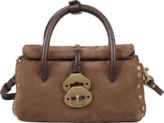 Zanellato Dotta Baby - Dames - Handtassen - Bruin - ONE Size - Leer - Tassen