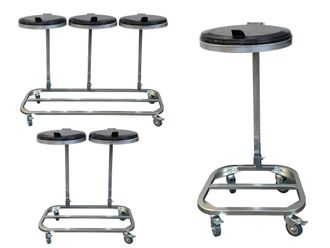 Quick Star Doppel M&uuml;llsackst&auml;nder Mit Deckel Und 4 Rollen Metall M&uuml;llsackhalter 120 Liter Stabiler M&uuml;llsack St&auml;nder - Verzinkter Stahl M&uuml;llbeutelhalter Gelber Sa