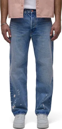 Hudson Rylan Bleached Relaxed Straight Leg Jeans in Industry at Nordstrom, Size 30