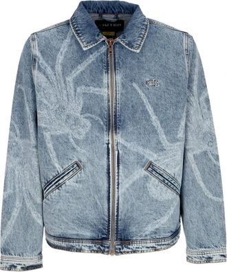 Iuter Iuter, Jassen, Heren, Blauw, M, Denim, Spider Denim Ally Jack Blauw