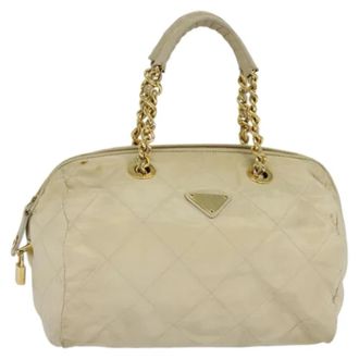 Prada Pre-owned Nylon handbags - Dames - Vintage Handtas - Beige - ONE Size - Nylon - Vintage