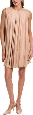 Red Valentino Red Valentino Pleated Leather Mini Dress