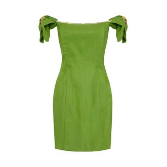 Elisabetta Franchi Linen blend mini dress - female - Elisabetta Franchi - Party Dresses - Green - S - Dresses
