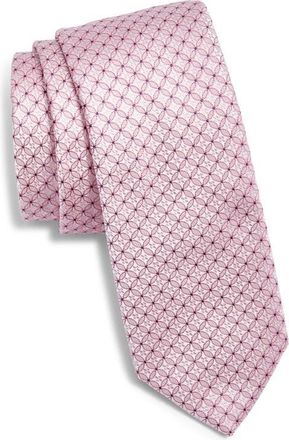 BOSS Micromedallion Silk Jacquard Tie in Red at Nordstrom