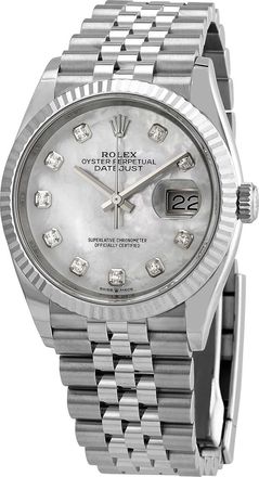 Rolex Pre-owned Rolex Datejust Diamond Mother of Pearl Dial Ladies Watch 126234MDJ