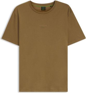 BOSS Porsche x mercerized-cotton T-shirt with glossy logo