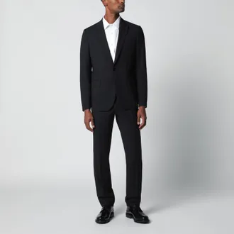 Lardini Blue single-breasted wool-blend suit