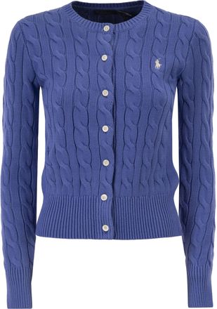 Polo Ralph Lauren kabelgebreid katoenen vest met ronde hals