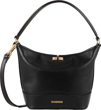Sandro Tangoso mini leather bag in Black at Nordstrom, Size Medium