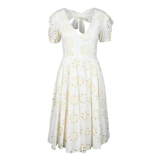 Giulia N Couture Abito in Sangallo - Dames - Casual kleedjes - Wit - XS - Katoen - Kleedjes