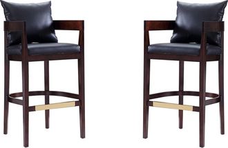 Manhattan Comfort Set of 2 Ritz Bar Stools