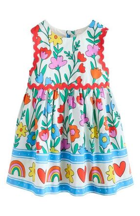 Next Kids Bright Floral Rickrack Dress in Multi at Nordstrom, Size 6-7