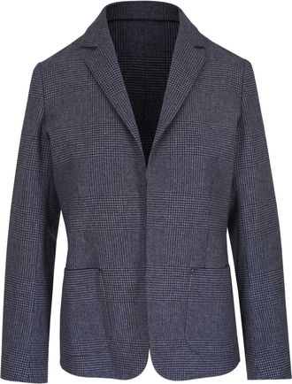 Kiton Geruite blazer - Blauw