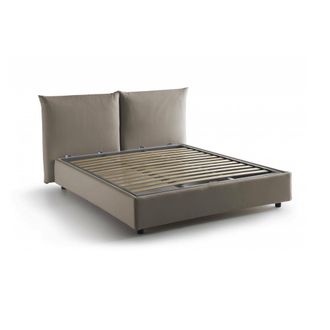 Dmora Dmora - Cama Matrimonial Ddestr, Cama Contenedor Con Revestimiento De Tela, 100% Made In Italy, Apertura Frontal, Adecuado Para Colch&oacute;n Cm 160x200, T&oacute;