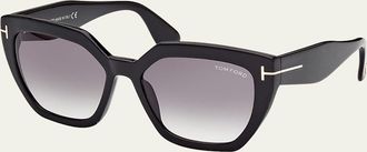 Tom Ford Phoebe Square Plastic Sunglasses