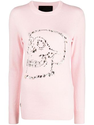 Philipp Plein Maglione Look At Me con decorazione - Rosa