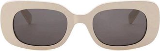 Celine Rectangle Full Rim Sunglasses - Ivory