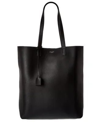 Saint Laurent Bold Leather Shopper Tote