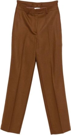 Semicouture Broeken, Dames, Bruin, XS, Wol, Agaria Broek
