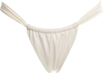Agua Bendita Slip bikini con lacci laterali - Bianco