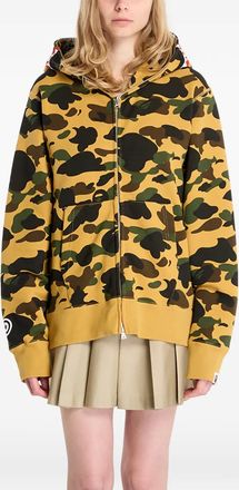 A Bathing Ape Felpa 1st Camo Shark con zip e cappuccio - Giallo