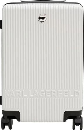 Karl Lagerfeld Ikon Choupette Hard Trolley - unisex - Handbagage koffer - Wit - ONE Size - Koffers