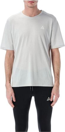 Nike Solar Chase T-Shirt - Heren - Sportshirts - Grijs - S - Katoen - Fitness