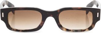 Alexander McQueen Alexander McQueen, Sunglasses, female, Brown, Size: ONE SIZE Logo Oval Sunglasses