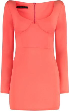 Alex Perry Mini Jurk in Technische Stof - Dames - Korte kleedjes - Rood - S - Nylon - Kleedjes
