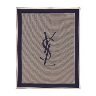 Saint Laurent Sciarpa - Heren - Accessoires - Blauw - Maat: ONE Size Zijde