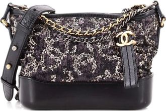 Chanel Gabrielle Logo Motif Sequins Small hobo bag - Nero