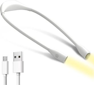 OEM L&aacute;mpara De Lectura Para El Cuello, Led Recargable, Luz De Brazo Ajustable De 3 Colores Para Leer, Tejer, Coser, Acampar, Correr, Cable Usb Incluido