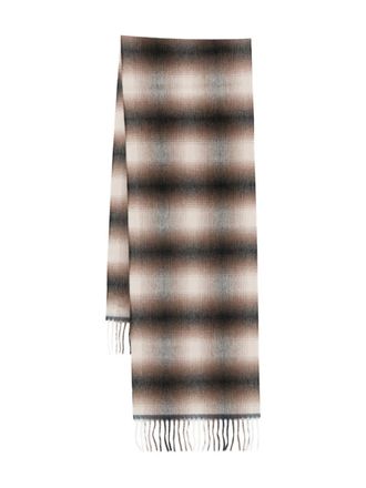 Begg x Co plaid fringed scarf - Bruin