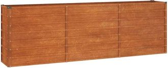 vidaXL Arriate oxidado de acero corten 240x40x77 cm Vidaxl